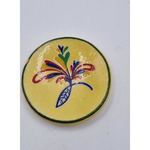 Platte i keramik, muligvis norsk rosemaling (vintage)