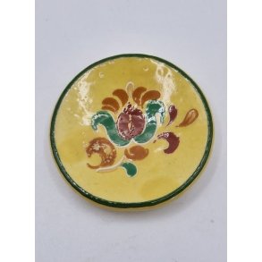 Platte i keramik, muligvis norsk rosemaling (vintage)