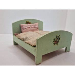 Dobbeltseng i tr inkl sengetj (vintage) Muligvis gammel Alwi