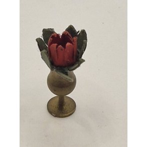 Messing glas med blomst (vintage)