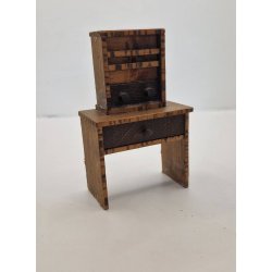 Kommode med overskab i tr (vintage)