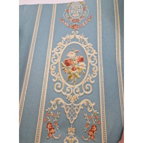 Grnt selvklbende tapet med blomster 52  29 cm (nyt)