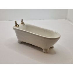 Badekar i porceln med mnster p siden (vintage)