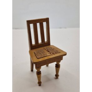 Spisebordsstol I tr med flettet sde. Schneegas (antik/lidt defekt)