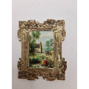 Billede i en Erhard & Shne ramme metalramme (antik)