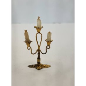 3 armet kandelaber i bld metal. Tysk ormolu Erhard Shne (antik)