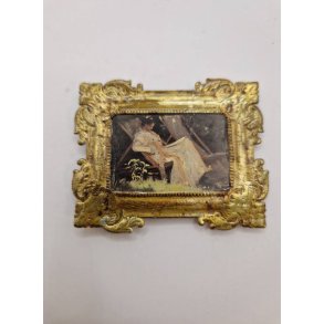 Billede i en Erhard & Shne metal ramme (antik)