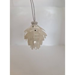 Loftlampe uden stik. "Koglen" i resin. Han bruges til 6 og 12 Volt (hndlavet)