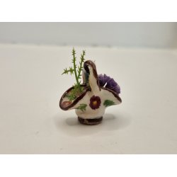 Kurv i keramik med blomster (vintage)