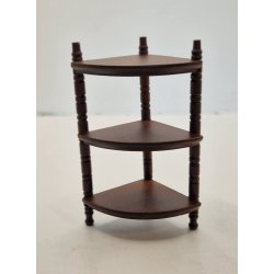 Hjrne reol i tr (ny) 1:12