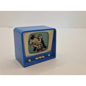 Tv (blyantspidser) med Scooby doo i plastik fra 1970'erne (brugt/meget fin stand)