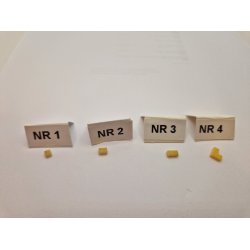 1 stk Gul "lege" klods i resin (hndlavet)