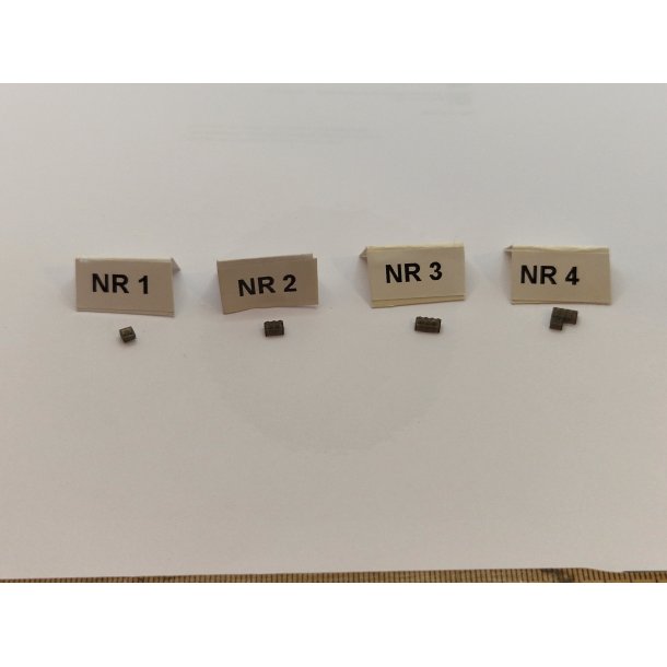 1 stk mrke gr/brun "lege" klods i resin (hndlavet)