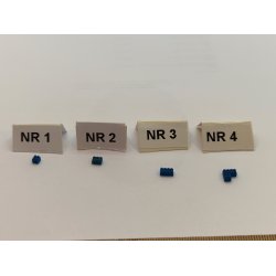 1 stk bl mikro "lege" klods i resin (hndlavet)