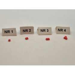 1 stk rosa mikro "lege" klods i resin (hndlavet)