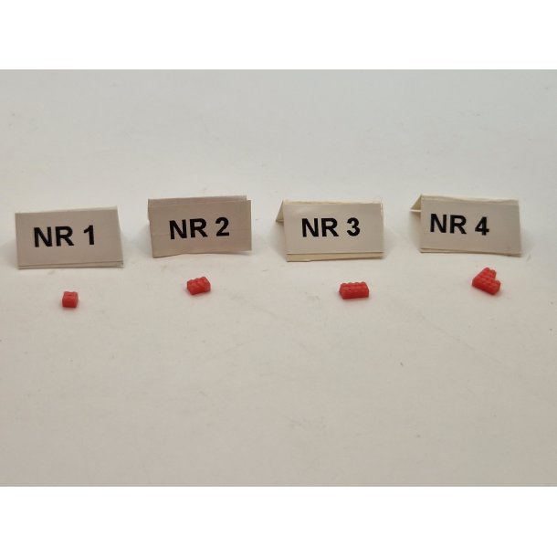 1 stk rosa mikro "lege" klods i resin (hndlavet)