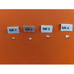 1 stk hvid mikro "lege" klods i resin (hndlavet)