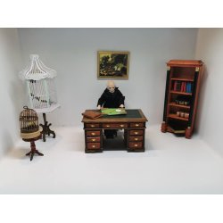 Sidebord i tr med marmor plade (brugt/som nyt)