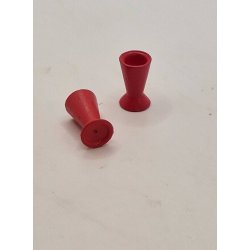 2 stk rde glas i plastik (vintage)