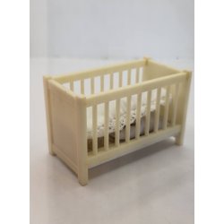 Baby seng i plastik inkl sengetj. Lundby (brugt)