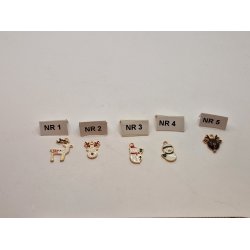 Juletrs pynt/smykke vedhng i metal (nyt)