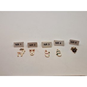 Juletrs pynt/smykke vedhng i metal (nyt)