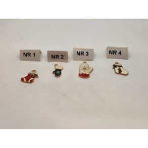 Juletrs pynt/smykke vedhng i metal (nyt)