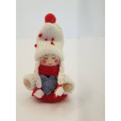 Nisse pige (ny) 6,5 cm inkl huen