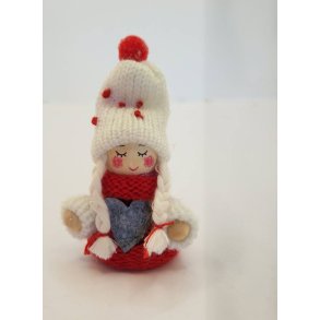 Nisse pige (ny) 6,5 cm inkl huen