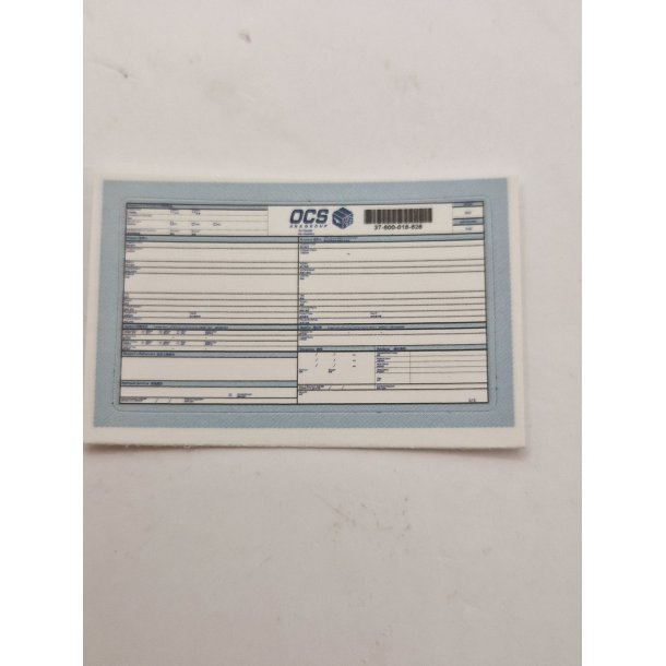 OCS label/klistermrke (ny)