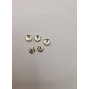 5 stk perleskle i metal (nye)