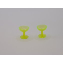 2 cocktail glas i plastik (vintage)