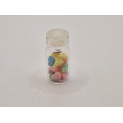 Glas krukke med ls slik (brugt)