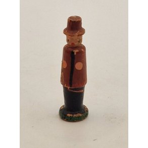 Dukke i tr (antik) H 3,4 cm