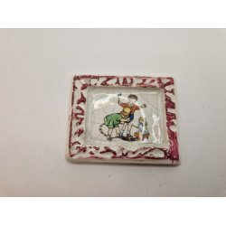 Billede af brn og hund i porceln (vintage)