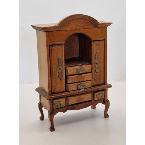 Vitrine skab i tr (vintage/med sm fejl)