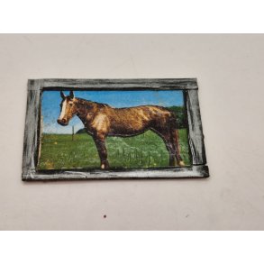 Billede af hest p kraftig karton (vintage)