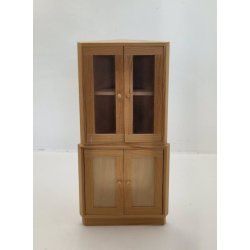 Hjrneskab i umalet tr (brugt)