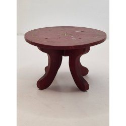 Rundt bord i tr� (vintage/med patina)