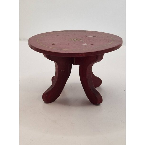 Rundt bord i tr� (vintage/med patina)