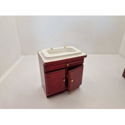 Skab med vask i tr (DEFEKT)