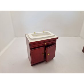 Skab med vask i tr (DEFEKT)