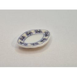 Lille fad i porceln med bl/lilla orkideer (ny)