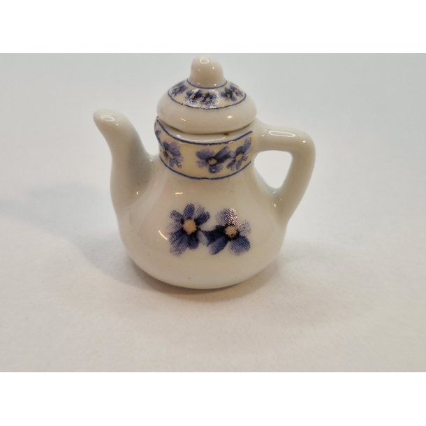 Kaffekande i porceln med bl/lilla orkideer (ny)