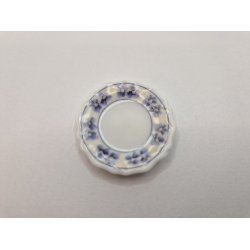 Rundt fad i porceln med bl/lilla orkideer (nyt)  2,8 cm 