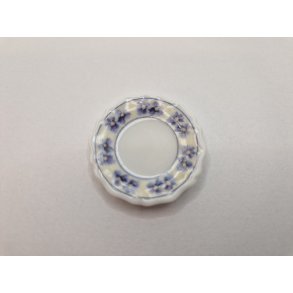 Rundt fad i porceln med bl/lilla orkideer (nyt)  2,8 cm 