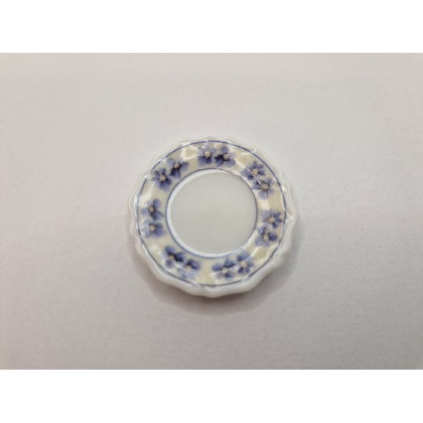Rundt fad i porceln med bl/lilla orkideer (nyt)  2,8 cm 