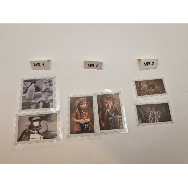 1 st a 2 fotografier/klistermrker (nye)