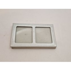 Dobbelt ramme i metal (brugt) 7,3 x 4,5 cm