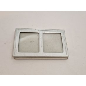 Dobbelt ramme i metal (brugt) 7,3 x 4,5 cm